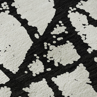 Piper Looms Mayfield Abstract AMF972 Black Machine Washable Area Rug Swatch Image