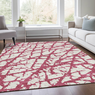 Piper Looms Mayfield Abstract AMF972 Blush Machine Washable Area Rug Lifestyle Image Feature