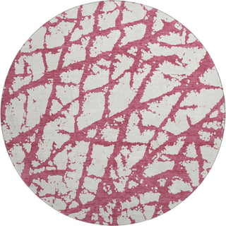 Piper Looms Mayfield Abstract AMF972 Blush Machine Washable Area Rug Round Main Image