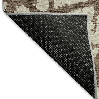 Piper Looms Mayfield Abstract AMF972 Brown Machine Washable Area Rug Backing Image