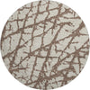 Piper Looms Mayfield Abstract AMF972 Brown Machine Washable Area Rug Round Main Image