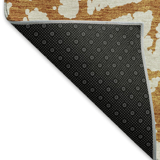 Piper Looms Mayfield Abstract AMF972 Copper Machine Washable Area Rug Backing Image