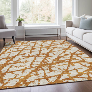 Piper Looms Mayfield Abstract AMF972 Copper Machine Washable Area Rug Lifestyle Image Feature