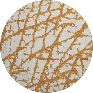Piper Looms Mayfield Abstract AMF972 Copper Machine Washable Area Rug Round Main Image