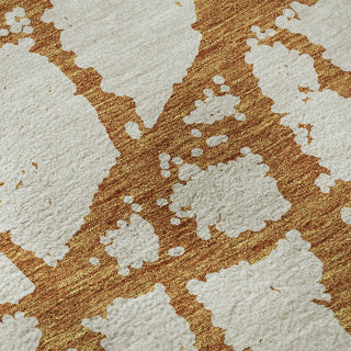 Piper Looms Mayfield Abstract AMF972 Copper Machine Washable Area Rug Swatch Image
