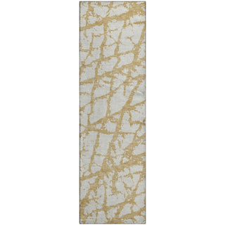 Piper Looms Mayfield Abstract AMF972 Gold Machine Washable Area Rug Runner Main Image