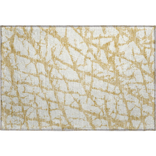 Piper Looms Mayfield Abstract AMF972 Gold Machine Washable Area Rug Scatter Main Image