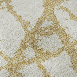 Piper Looms Mayfield Abstract AMF972 Gold Machine Washable Area Rug Swatch Image