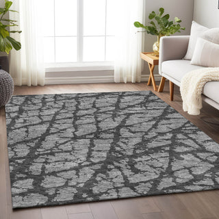 Piper Looms Mayfield Abstract AMF972 Gray Machine Washable Area Rug Lifestyle Image Feature