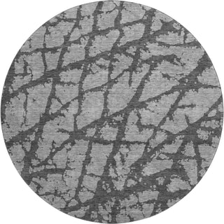 Piper Looms Mayfield Abstract AMF972 Gray Machine Washable Area Rug Round Main Image