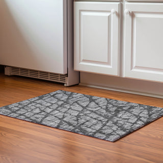 Piper Looms Mayfield Abstract AMF972 Gray Machine Washable Area Rug Scatter Lifestyle Image Feature