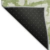 Piper Looms Mayfield Abstract AMF972 Green Machine Washable Area Rug Backing Image
