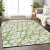 Piper Looms Mayfield Abstract AMF972 Green Machine Washable Area Rug Lifestyle Image Feature