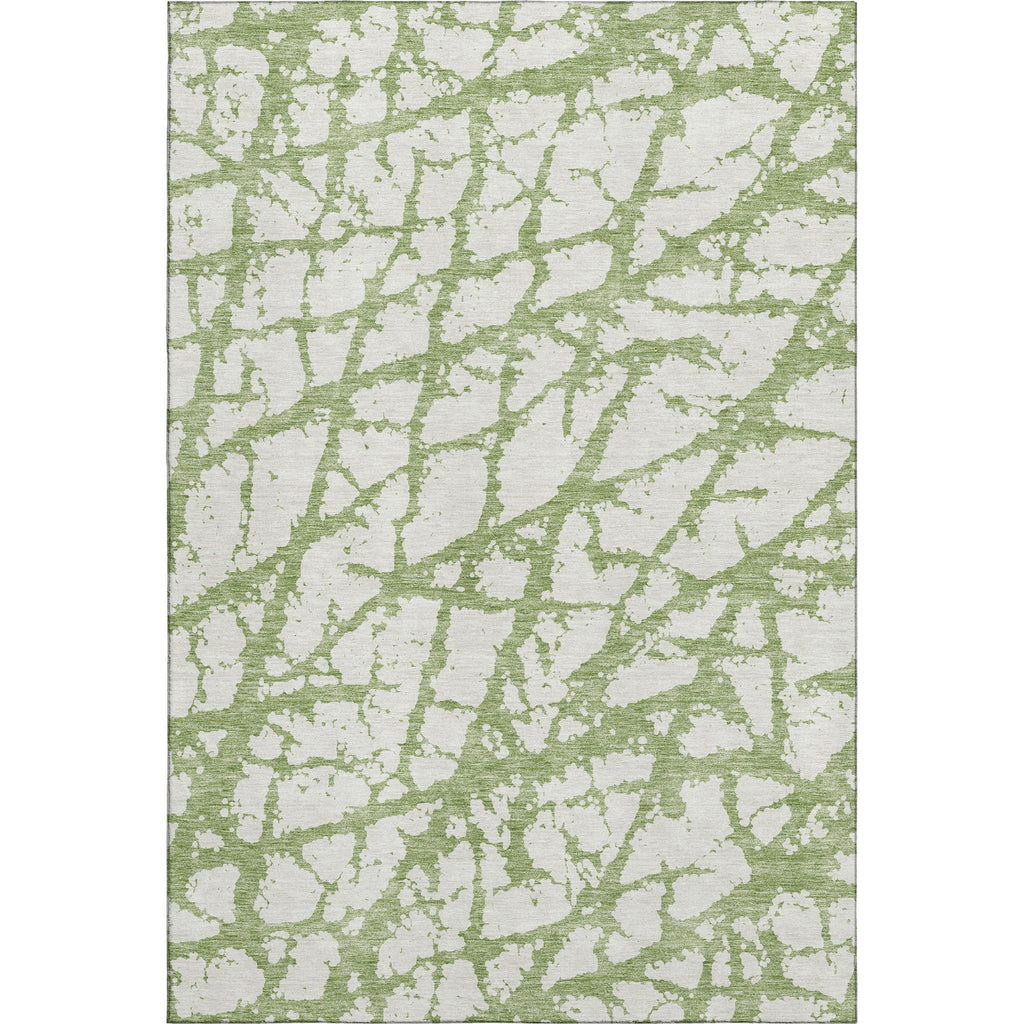 Piper Looms Mayfield Abstract AMF972 Green Machine Washable Area Rug main image