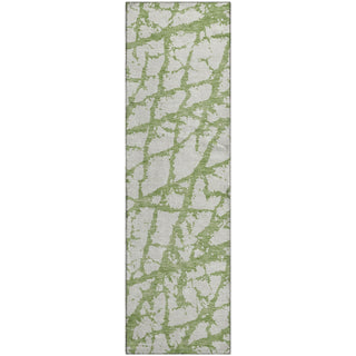 Piper Looms Mayfield Abstract AMF972 Green Machine Washable Area Rug Runner Main Image