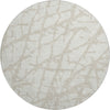 Piper Looms Mayfield Abstract AMF972 Ivory Machine Washable Area Rug Round Main Image