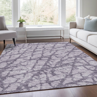 Piper Looms Mayfield Abstract AMF972 Lavender Machine Washable Area Rug Lifestyle Image Feature