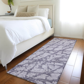 Piper Looms Mayfield Abstract AMF972 Lavender Machine Washable Area Rug Runner Lifestyle Image Feature