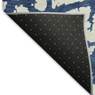 Piper Looms Mayfield Abstract AMF972 Navy Machine Washable Area Rug Backing Image