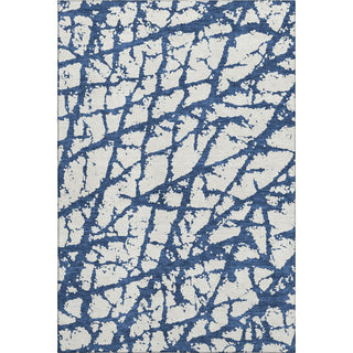 Piper Looms Mayfield Abstract AMF972 Navy Machine Washable Area Rug main image
