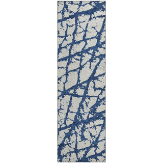 Piper Looms Mayfield Abstract AMF972 Navy Machine Washable Area Rug Runner Main Image