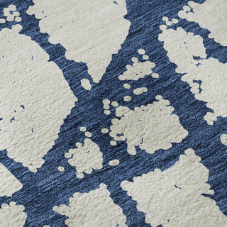 Piper Looms Mayfield Abstract AMF972 Navy Machine Washable Area Rug Swatch Image