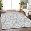 Piper Looms Mayfield Abstract AMF972 Silver Machine Washable Area Rug Lifestyle Image Feature