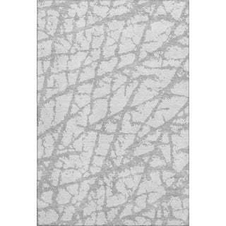 Piper Looms Mayfield Abstract AMF972 Silver Machine Washable Area Rug main image