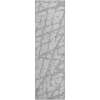 Piper Looms Mayfield Abstract AMF972 Silver Machine Washable Area Rug Runner Main Image