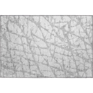 Piper Looms Mayfield Abstract AMF972 Silver Machine Washable Area Rug Scatter Main Image