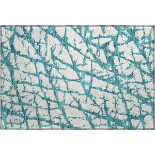 Piper Looms Mayfield Abstract AMF972 Teal Machine Washable Area Rug Scatter Main Image