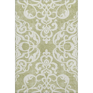 Piper Looms Mayfield Damask AMF973 Aloe Machine Washable Area Rug main image