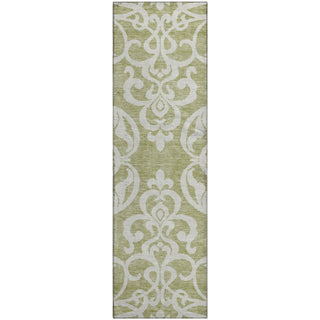 Piper Looms Mayfield Damask AMF973 Aloe Machine Washable Area Rug Runner Main Image