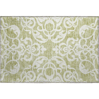 Piper Looms Mayfield Damask AMF973 Aloe Machine Washable Area Rug Scatter Main Image
