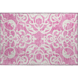 Piper Looms Mayfield Damask AMF973 Blush Machine Washable Area Rug Scatter Main Image