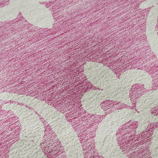 Piper Looms Mayfield Damask AMF973 Blush Machine Washable Area Rug Swatch Image