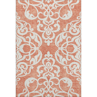 Piper Looms Mayfield Damask AMF973 Coral Machine Washable Area Rug main image