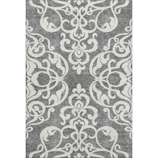 Piper Looms Mayfield Damask AMF973 Gray Machine Washable Area Rug main image