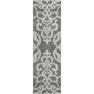 Piper Looms Mayfield Damask AMF973 Gray Machine Washable Area Rug Runner Main Image