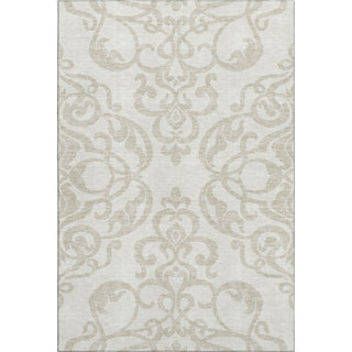 Piper Looms Mayfield Damask AMF973 Ivory Machine Washable Area Rug main image