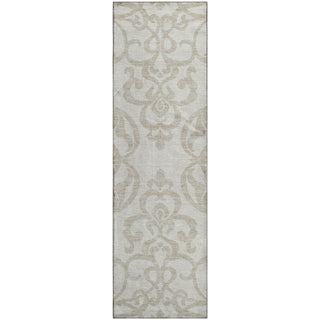Piper Looms Mayfield Damask AMF973 Ivory Machine Washable Area Rug Runner Main Image
