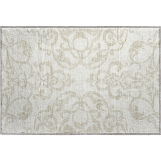 Piper Looms Mayfield Damask AMF973 Ivory Machine Washable Area Rug Scatter Main Image