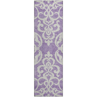 Piper Looms Mayfield Damask AMF973 Purple Machine Washable Area Rug Runner Main Image