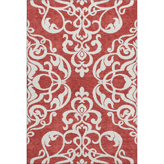 Piper Looms Mayfield Damask AMF973 Red Machine Washable Area Rug main image