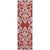 Piper Looms Mayfield Damask AMF973 Red Machine Washable Area Rug Runner Main Image