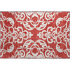 Piper Looms Mayfield Damask AMF973 Red Machine Washable Area Rug Scatter Main Image