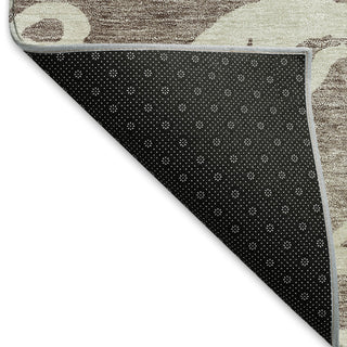 Piper Looms Mayfield Damask AMF973 Taupe Machine Washable Area Rug Backing Image