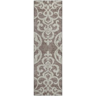 Piper Looms Mayfield Damask AMF973 Taupe Machine Washable Area Rug Runner Main Image