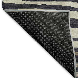 Piper Looms Mayfield Nature AMF974 Black Machine Washable Area Rug Backing Image