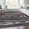 Piper Looms Mayfield Nature AMF974 Black Machine Washable Area Rug Lifestyle Image Feature